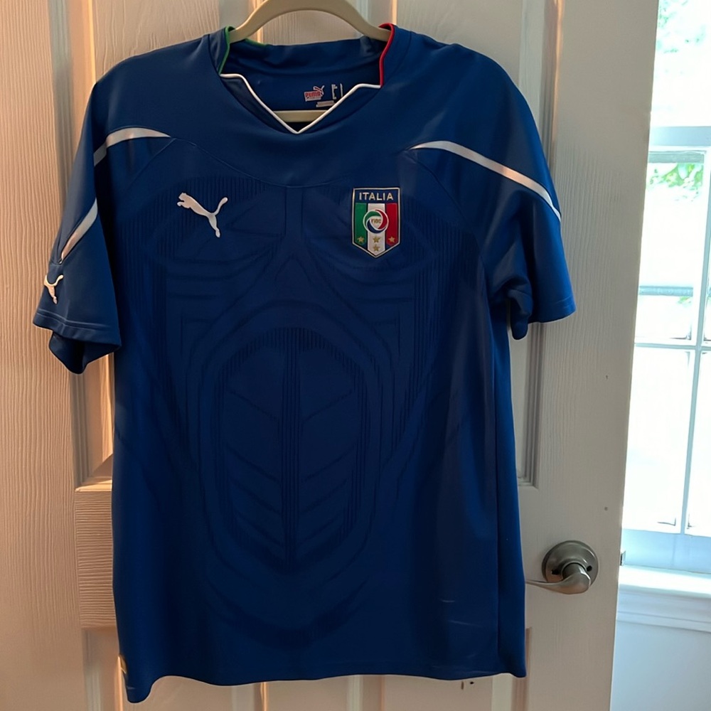 Blue Puma Italia soccer jersey